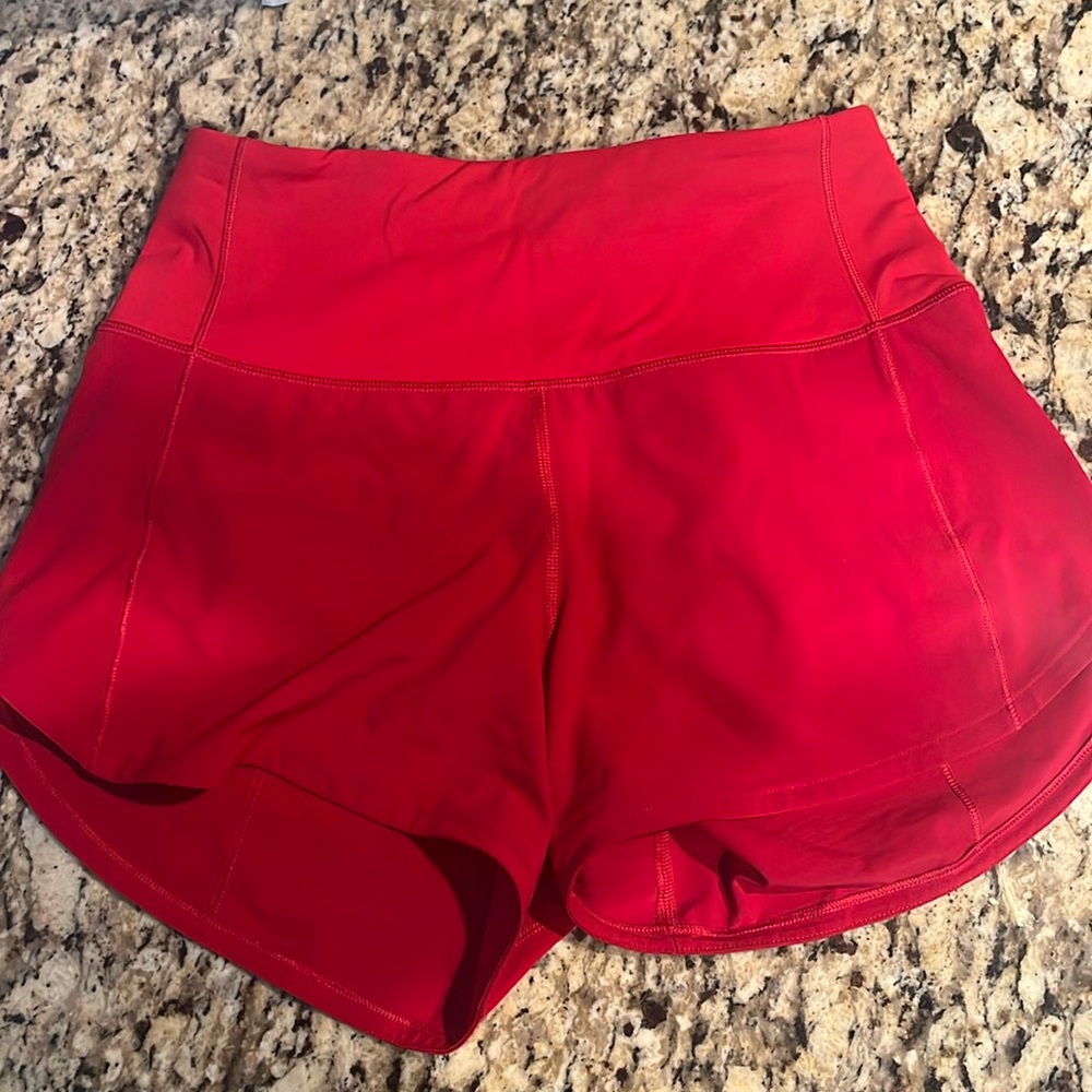red lululemon shorts size 2